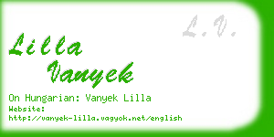 lilla vanyek business card